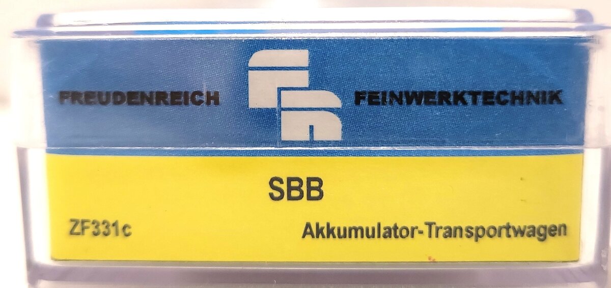 Freudenreich ZF331c Z Scale XS SBB Battery transport wagon LN/Box