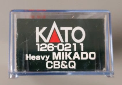 Kato 126-0211 N Scale CB&Q 2-8-2 Heavy Mikado Steam Locomotive & Tender #5510 LN/Box