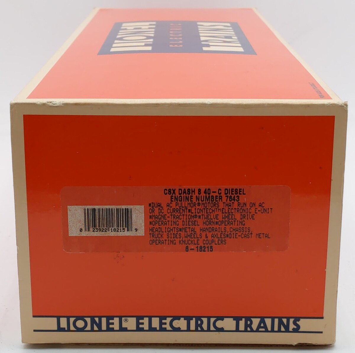Lionel 6-18215 O Gauge CSX Dash 8 Diesel Engine #7643 EX/Box
