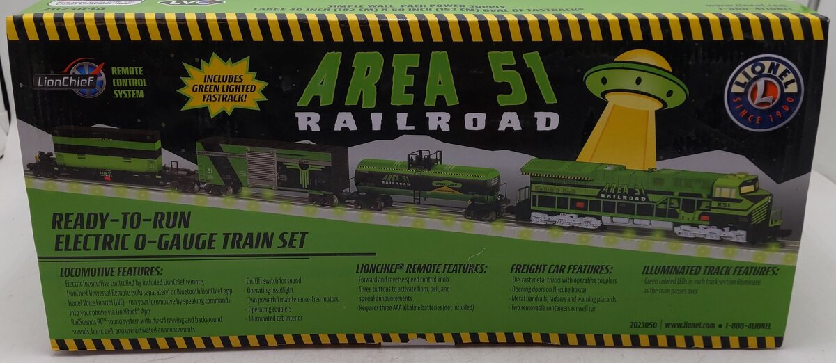 Lionel 2023050 O Gauge Area 51 LionChief Diesel Train Set with Bluetooth EX/Box