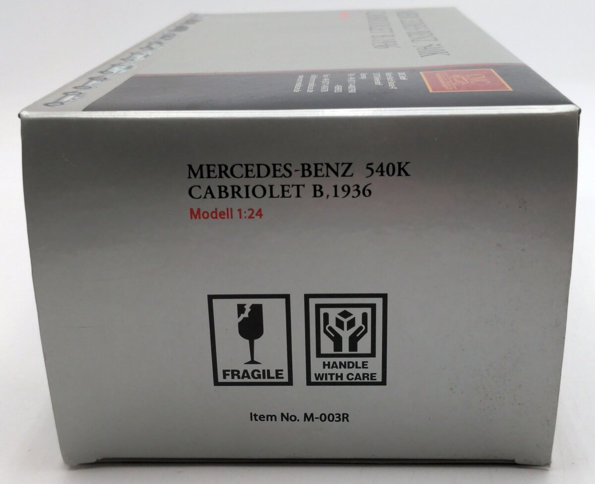 CMC M-003R 1:24 Scale Mercedes Benz 540K Cabriolet B Top Down Diecast Model LN/Box
