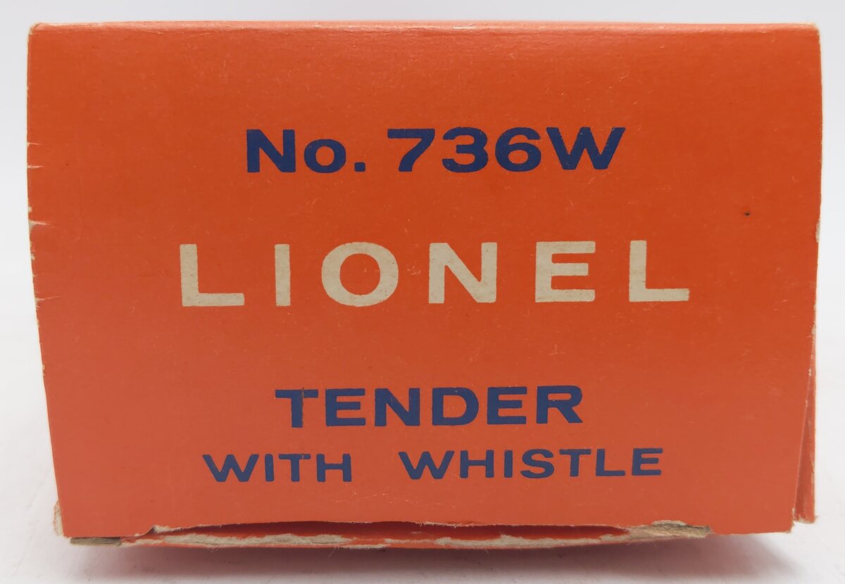 Lionel 736W Vintage O Pennsylvania Whistling Tender -Empty Box Only VG/Box