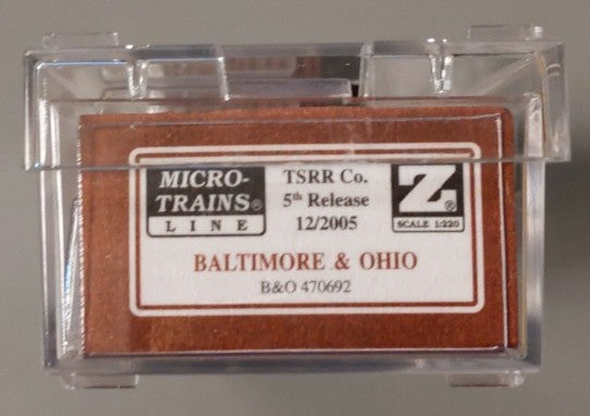 Micro-Trains Z Scale Baltimore & Ohio "Time-Saver Service" Boxcar #470692 LN/Box