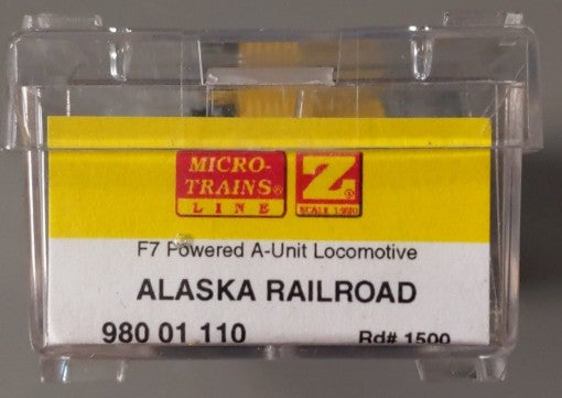 Micro-Trains 98001110 Z Scale Alaska Railroad F7 Powered A Unit Diesel #1500 LN/Box