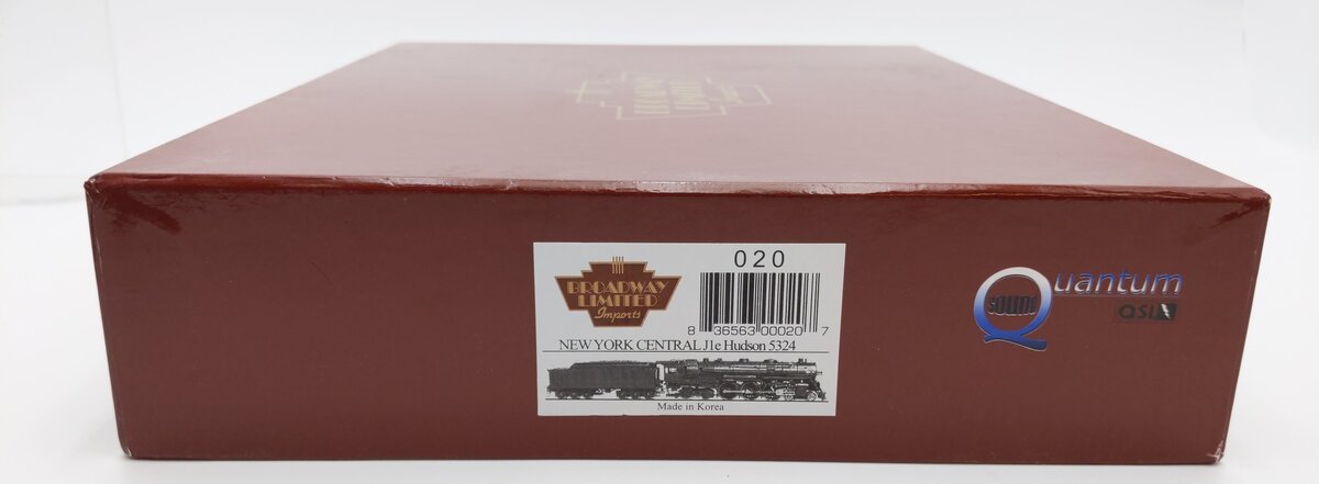 Broadway Limited 020 New York Central J1e Hudson Locomotive & Tender #5324 w/QSI EX/Box