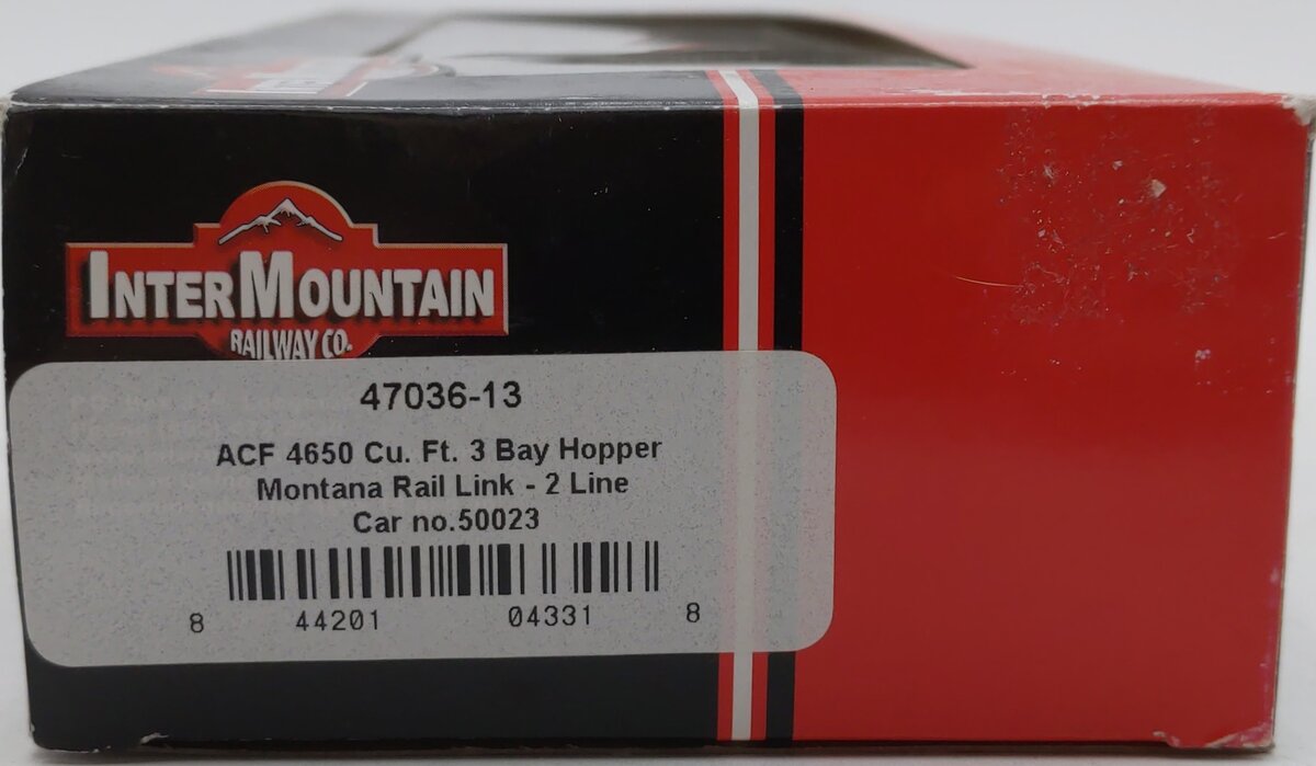 InterMountain 47036-13 HO Montana Rail Link ACF 3-Bay Hopper #50023 EX/Box