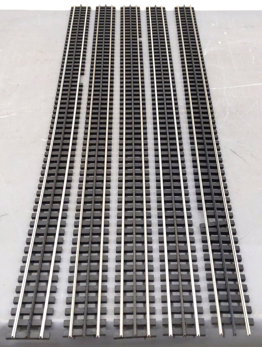 Gargraves 101S-37 O 3 Rail Phantom Tinplate 37" Plastic Tie Straight Track (5) EX