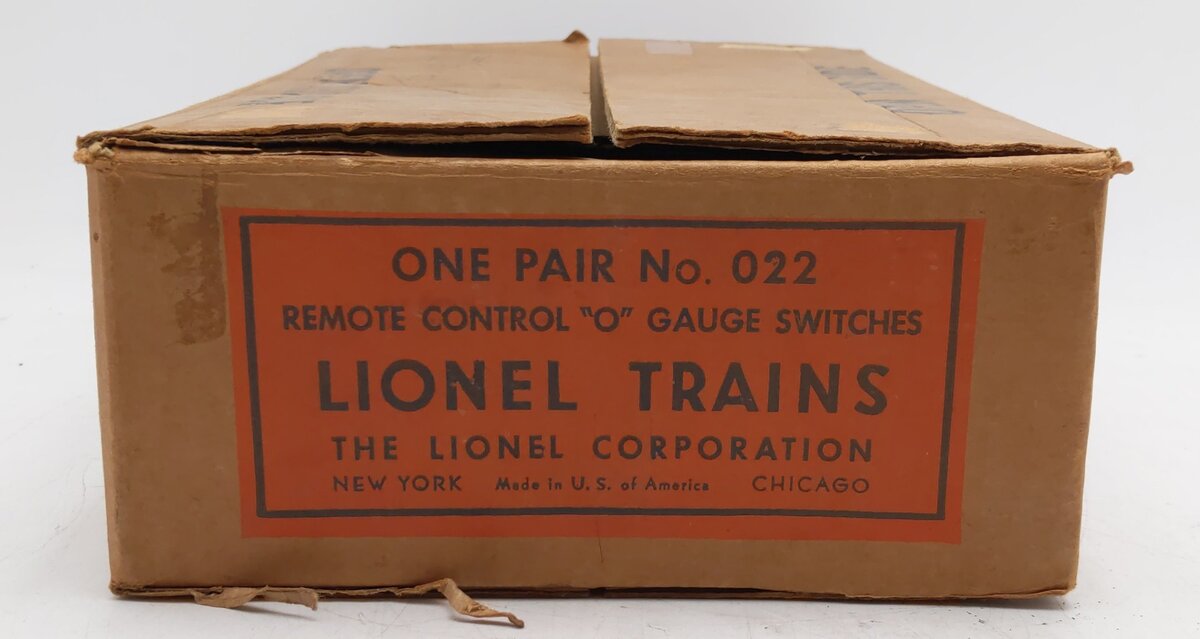 Lionel O22 Vintage O Left-Hand & Right-Hand Remote Control Switches (Pair of 2) VG/Box