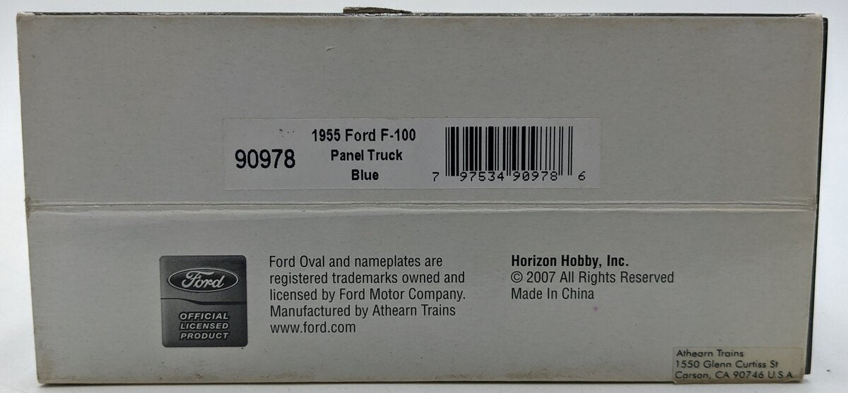 Athearn 90978 1:50 Diecast Blue 1955 Ford F-100 Panel Truck EX/Box