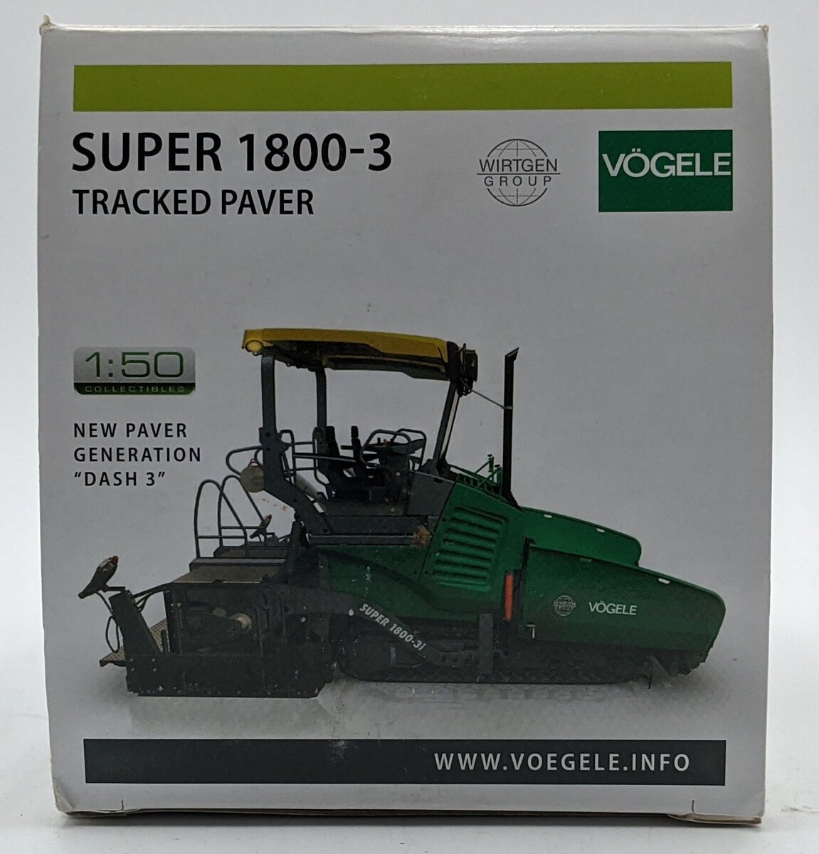WSI 04-1078 1:50 Diecast Vogele 1800-3 Tracked Road Paver EX/Box