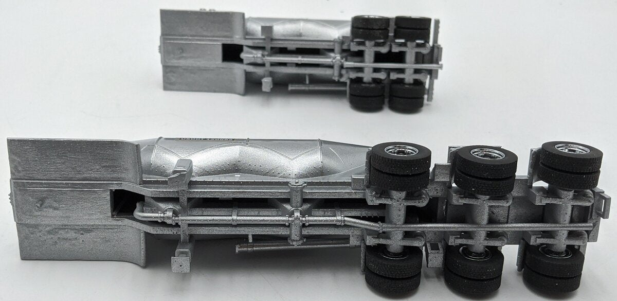 Custom Built 1:50 Diecast Custom Set Doubles B Train Pneumatic Trailers Silver VG