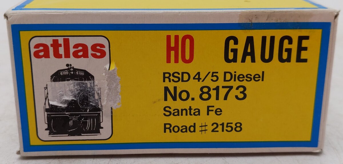 Atlas 8173 HO Scale Santa Fe RSD4/5 Diesel Locomotive #2158 EX/Box