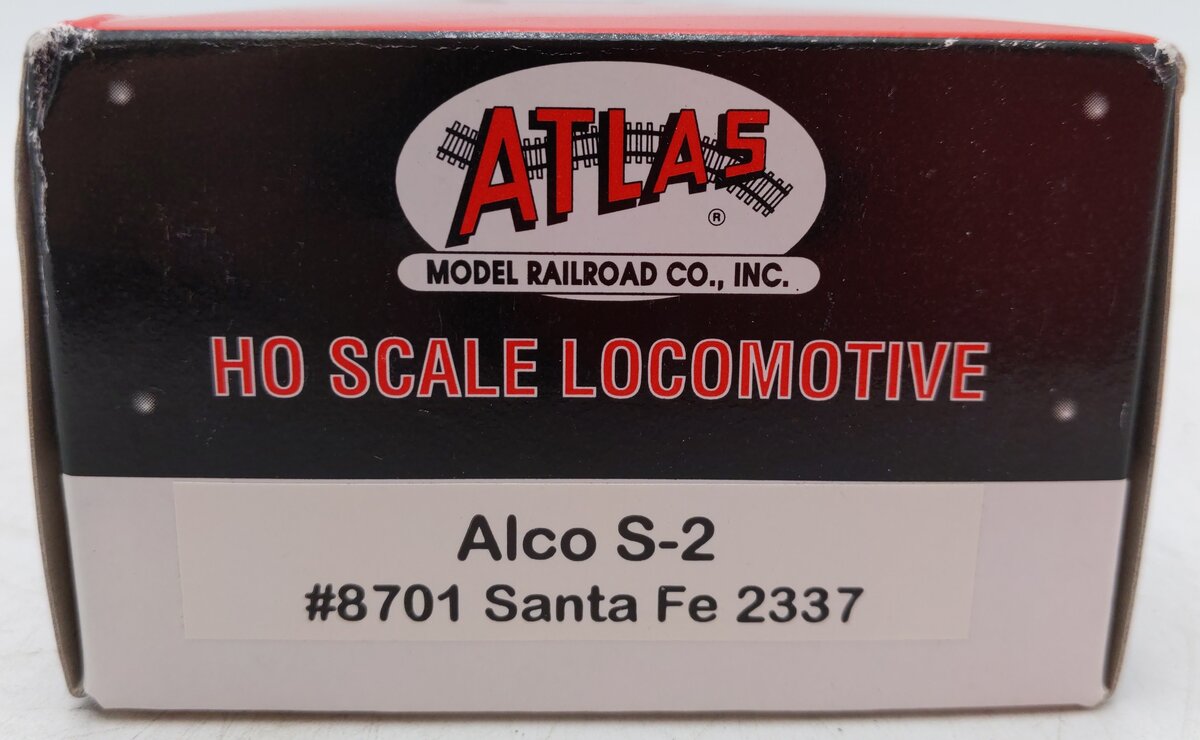 Atlas 8701 HO Scale Santa Fe No. 2337 Alco S-2 Powered Diesel Locomotive #2337 EX/Box