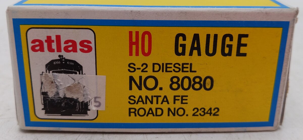 Atlas 8080 HO Scale ATSF S-2 Diesel Locomotive #2342 EX/Box