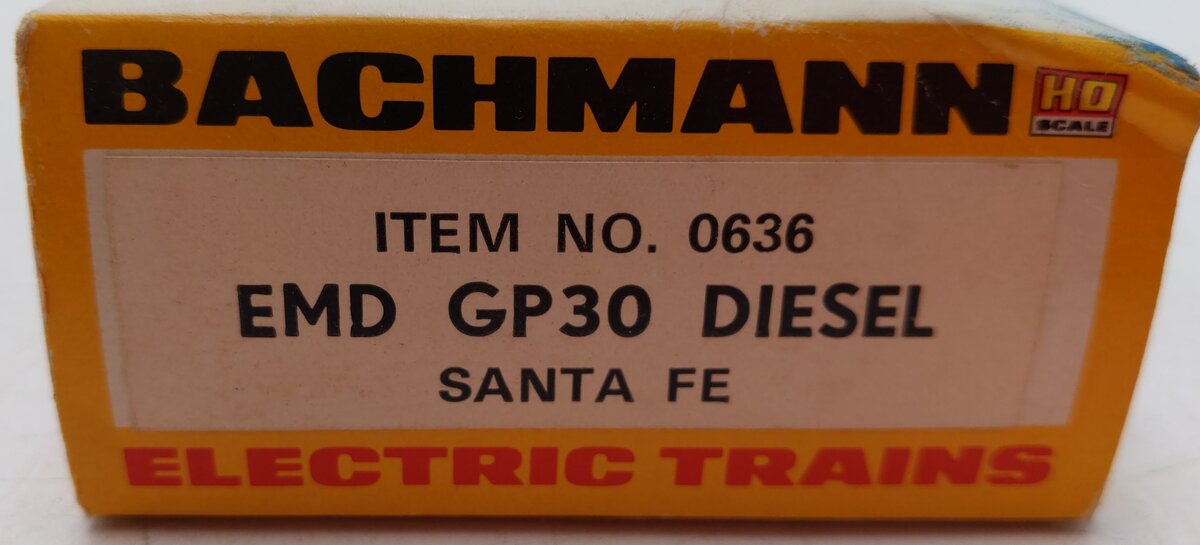 Bachmann 636 HO Scale Santa Fe GP30 Diesel Locomotive #5622 EX/Box