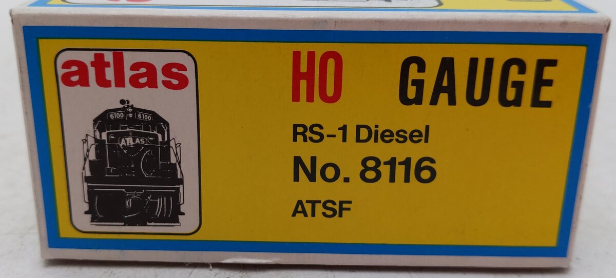 Atlas 8116 HO Scale A.T.S.F. Santa Fe RS-1 Diesel Locomotive #2399 EX/Box