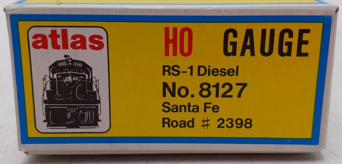 Atlas 8127 HO Scale Santa Fe Alco RS-1 Diesel Locomotive #2398 EX/Box