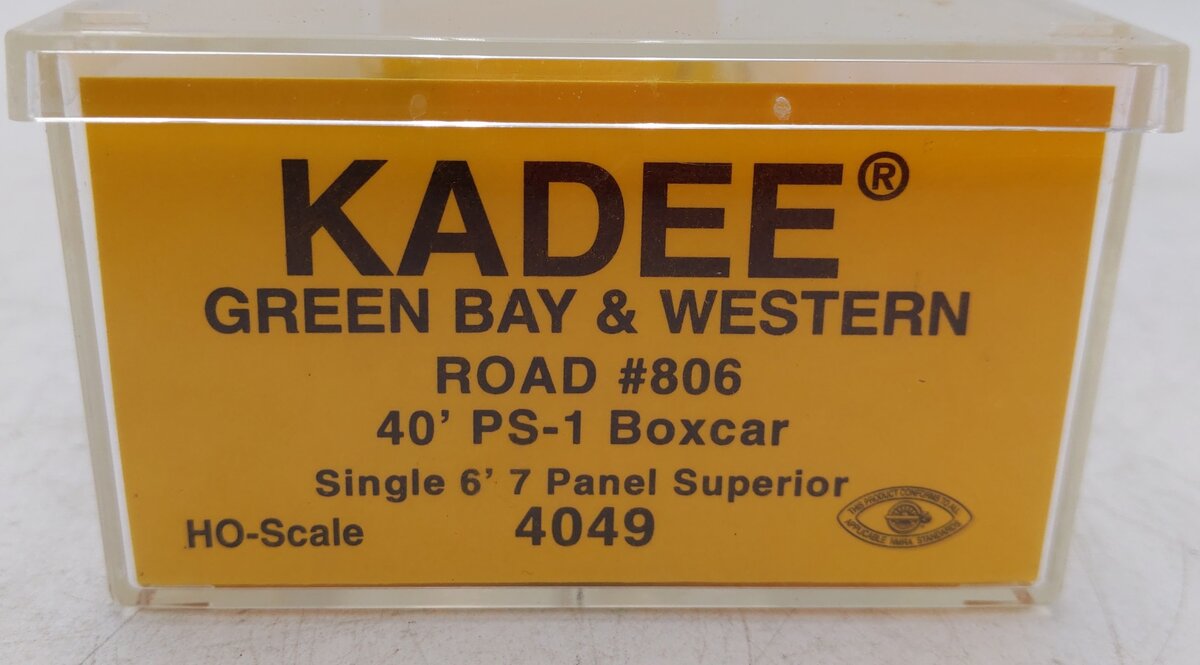 Kadee 4049 HO Scale Green Bay & Western 40' PS-1 Boxcar #806 EX/Box