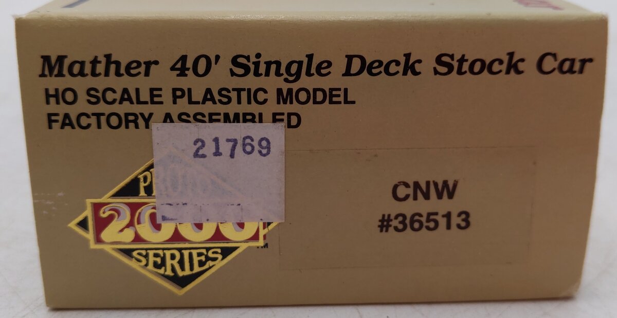 Proto 2000 36513 HO Scale CNW Mather 40' Single Deck Boxcar #36513 LN/Box