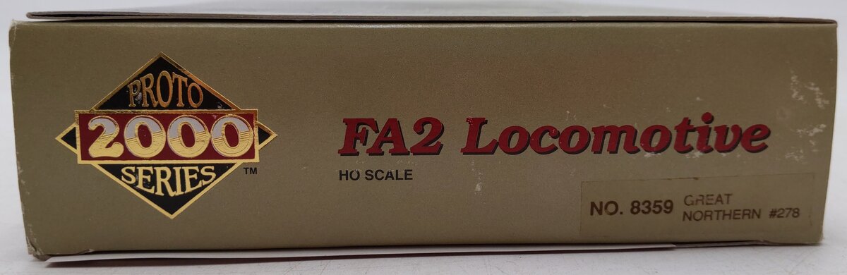 Proto 2000 8359 HO Scale Great Northern FA2 Diesel Locomotive #278A EX/Box