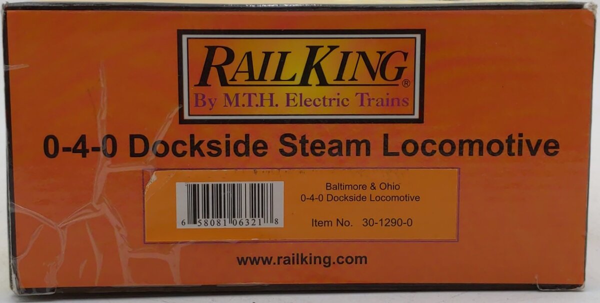 MTH 30-1290-0 Baltimore & Ohio 0-4-0 Dockside Steam Locomotive #97 LN/Box