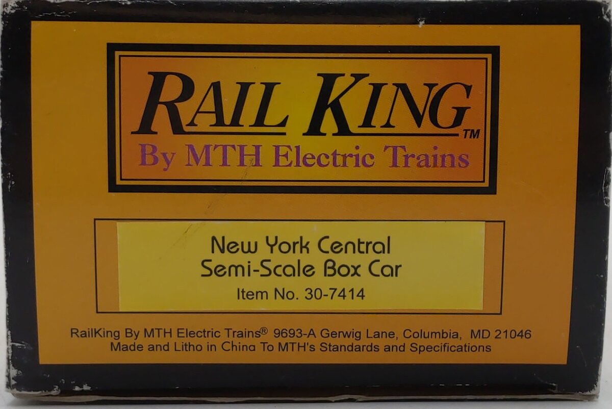 MTH 30-7414 O Gauge New York Central Boxcar #4503 EX/Box