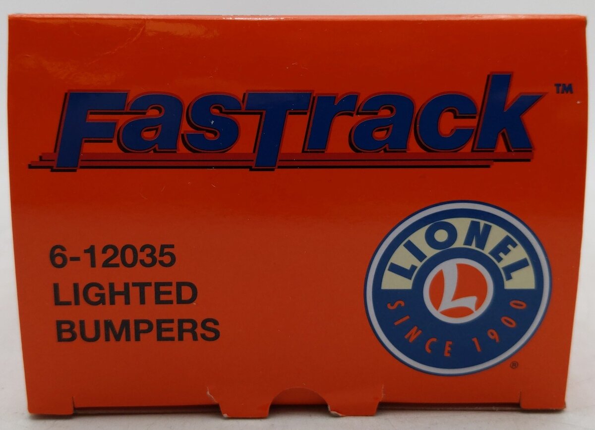 Lionel 6-12035 O Gauge FasTrack Lighted Bumpers (Pack of 2) EX/Box