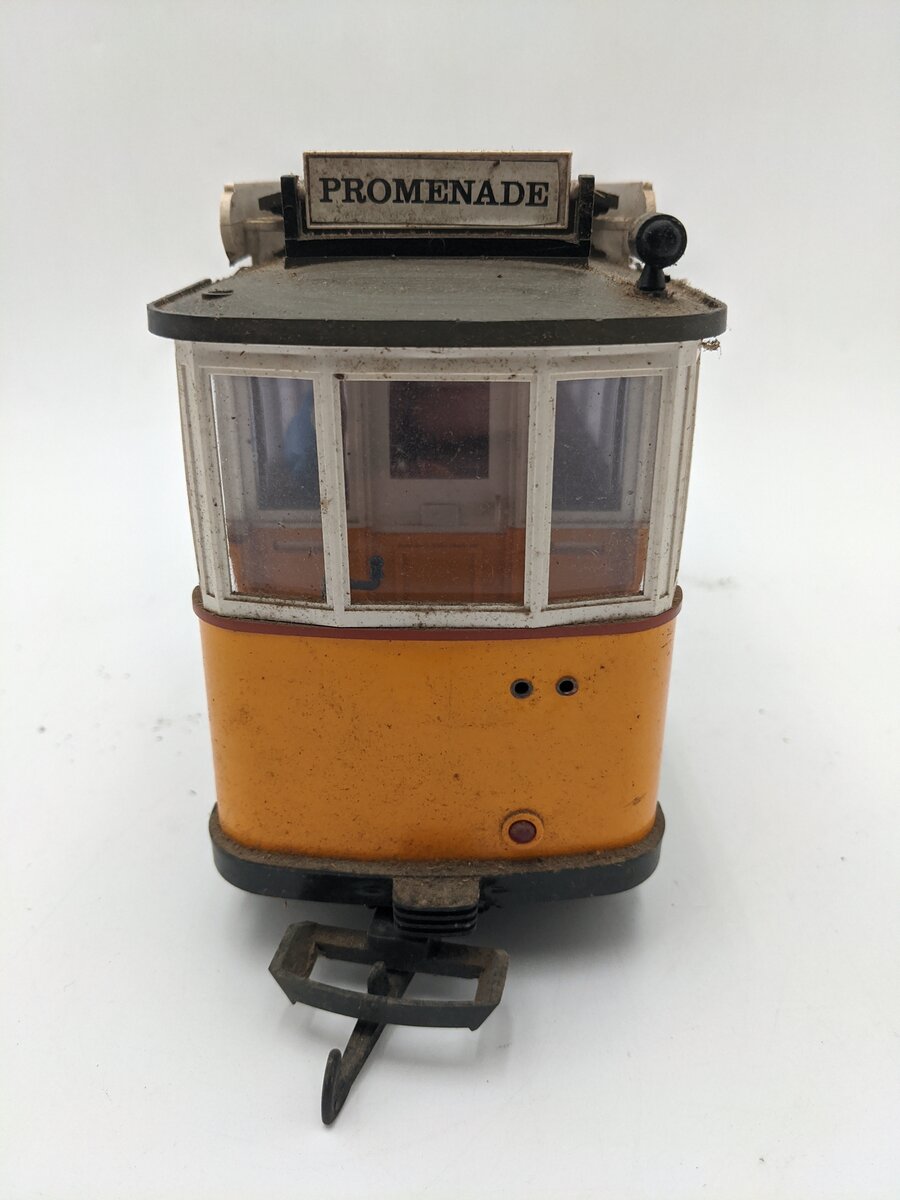 LGB 3500 G Scale Yellow Non-Powered Streetcar / Trolley VG