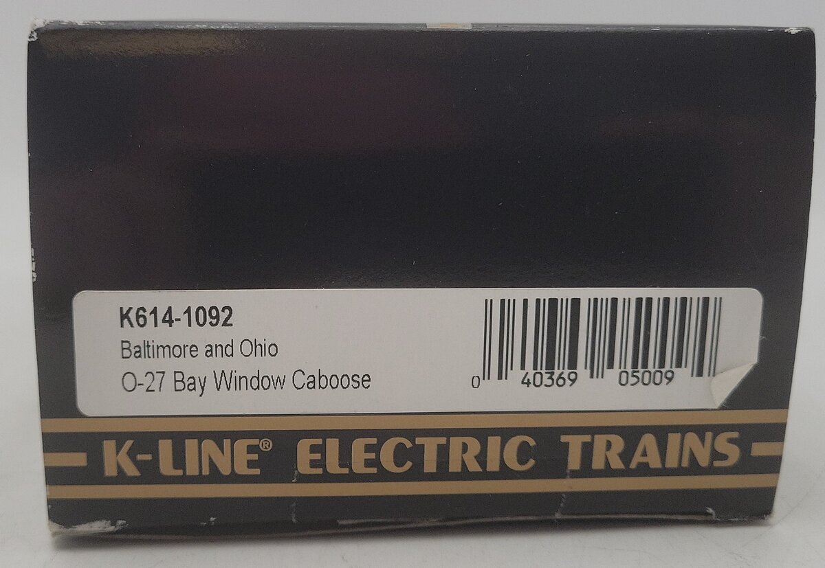 K-Line K614-1092 Baltimore & Ohio Caboose EX/Box
