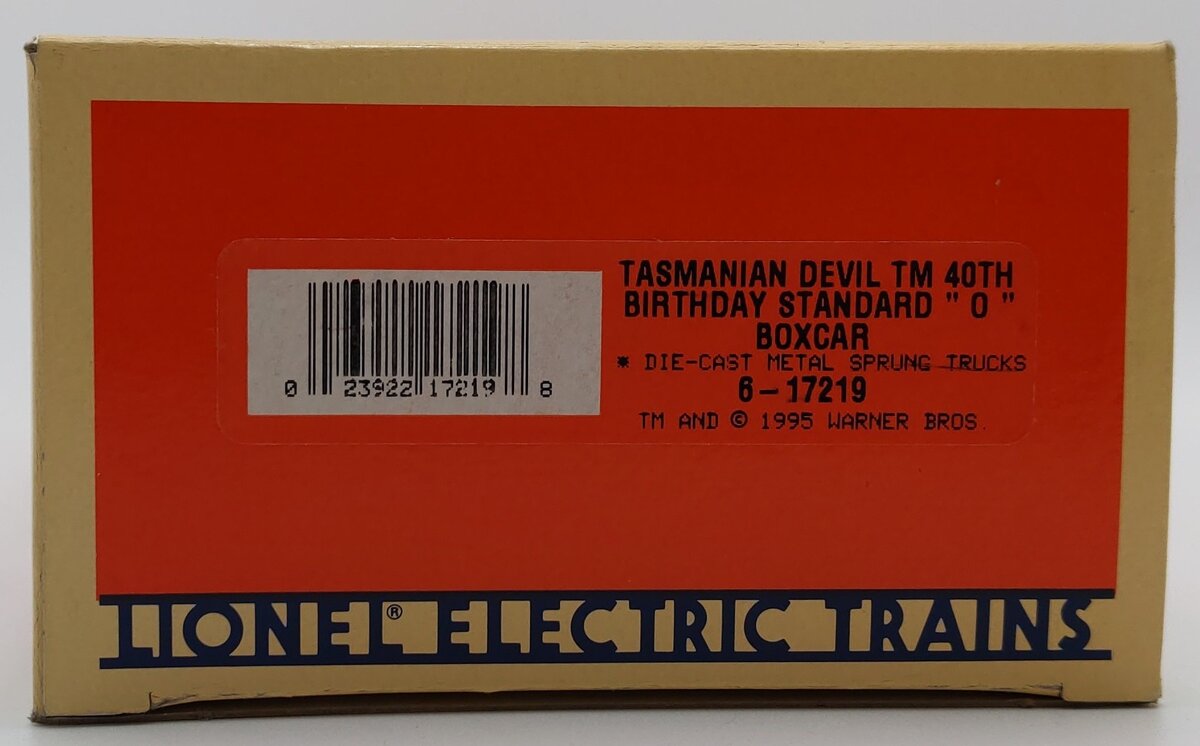 Lionel 6-17219 O Gauge Tasmanian Devil 40th Birthday Boxcar LN/Box
