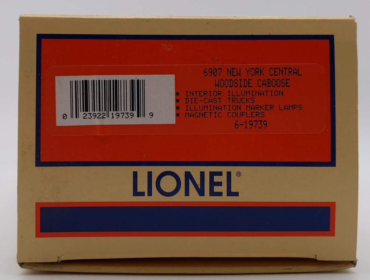 Lionel 6-19739 O Gauge New York Central Woodside Caboose #6907 NIB