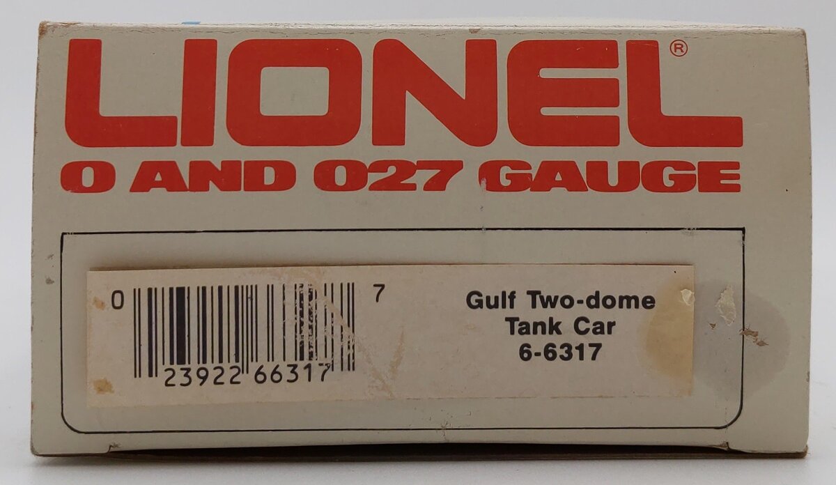 Lionel 6-6317 Gulf 2-Dome Tank Car EX/Box