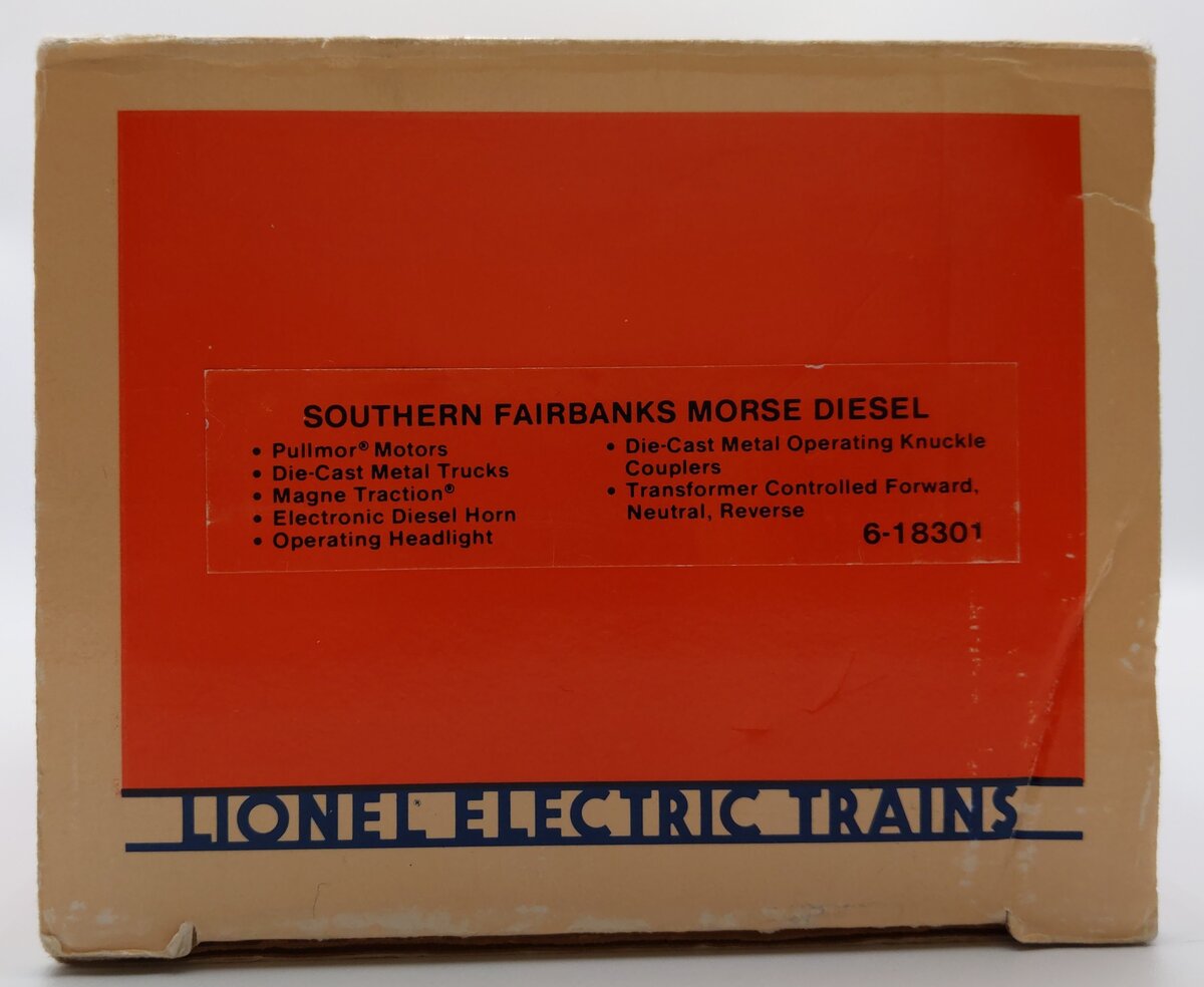 Lionel 6-18301 O Gauge Southern Fairbanks Morse Trainmaster Diesel Locomotive LN/Box