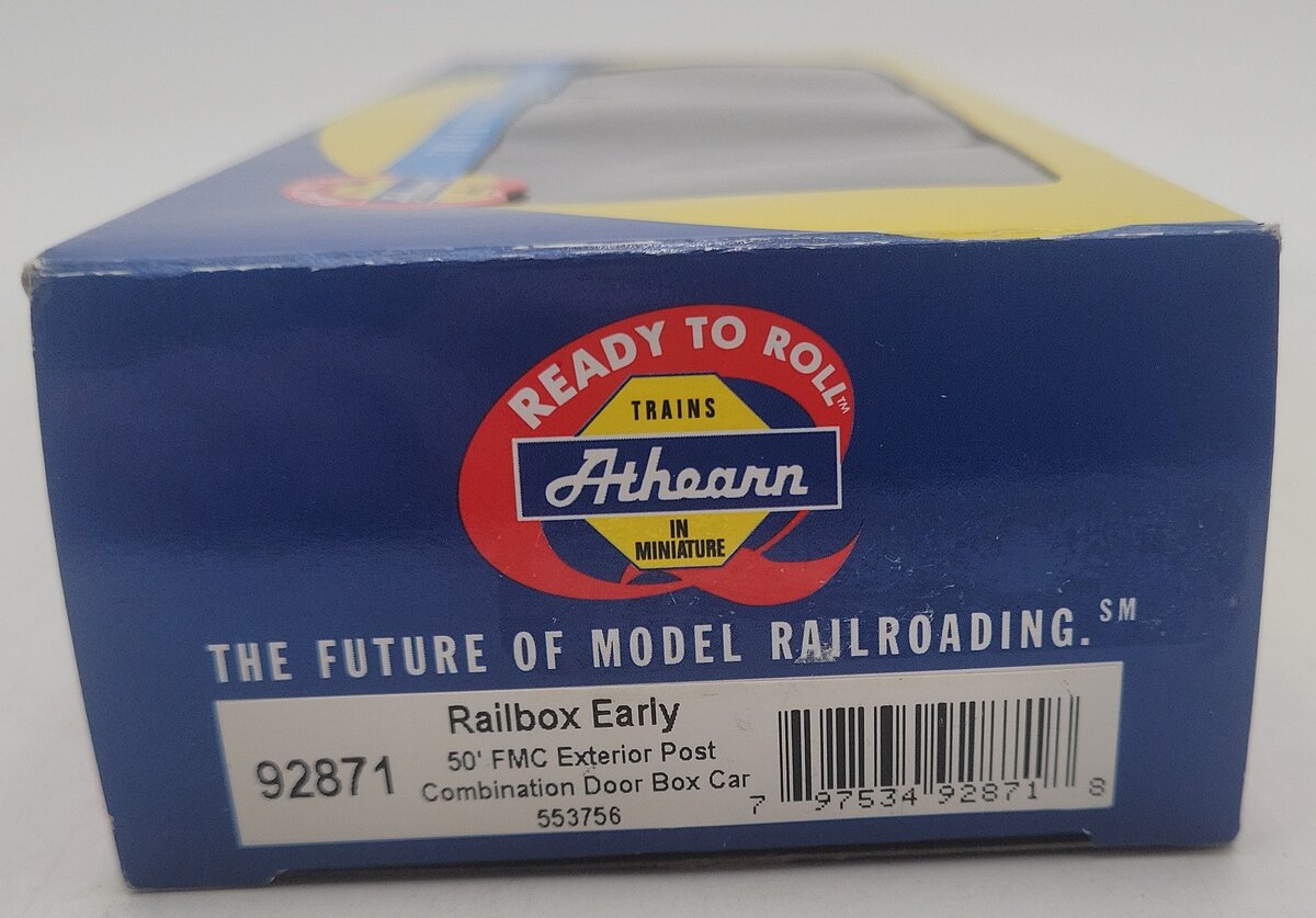 Athearn 92871 HO CNA Railbox 50' FMC Exterior Post Boxcar #553756 EX/Box