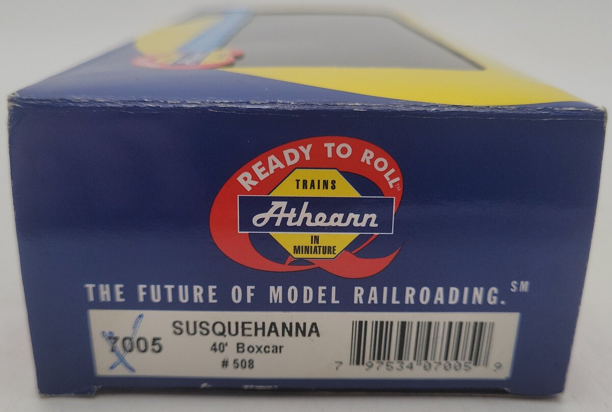 Athearn 7005 HO Scale Susquehanna 40' Boxcar #508 VG/Box