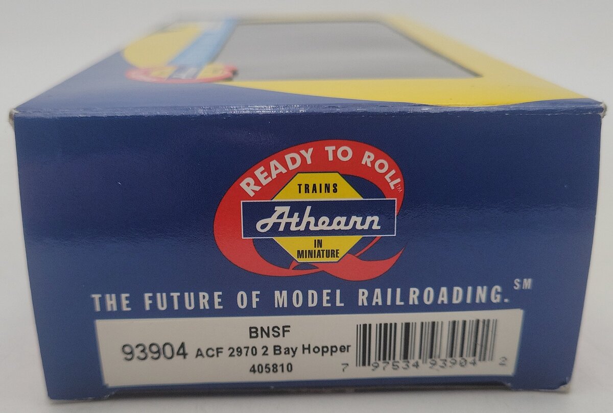 Athearn 93904 HO Scale BNSF ACF 2970 2-Bay Hopper #405810 EX/Box
