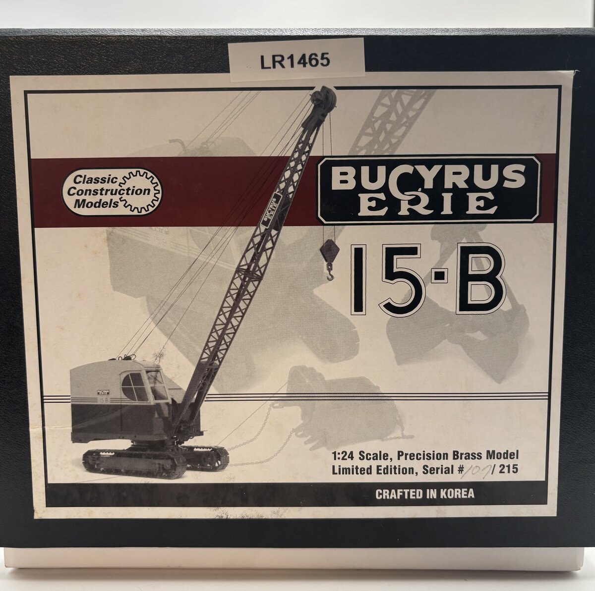 CCM 15-B 1:24 Scale BRASS Precision Model Bucyrus Erie 15-B Crane EX/Box