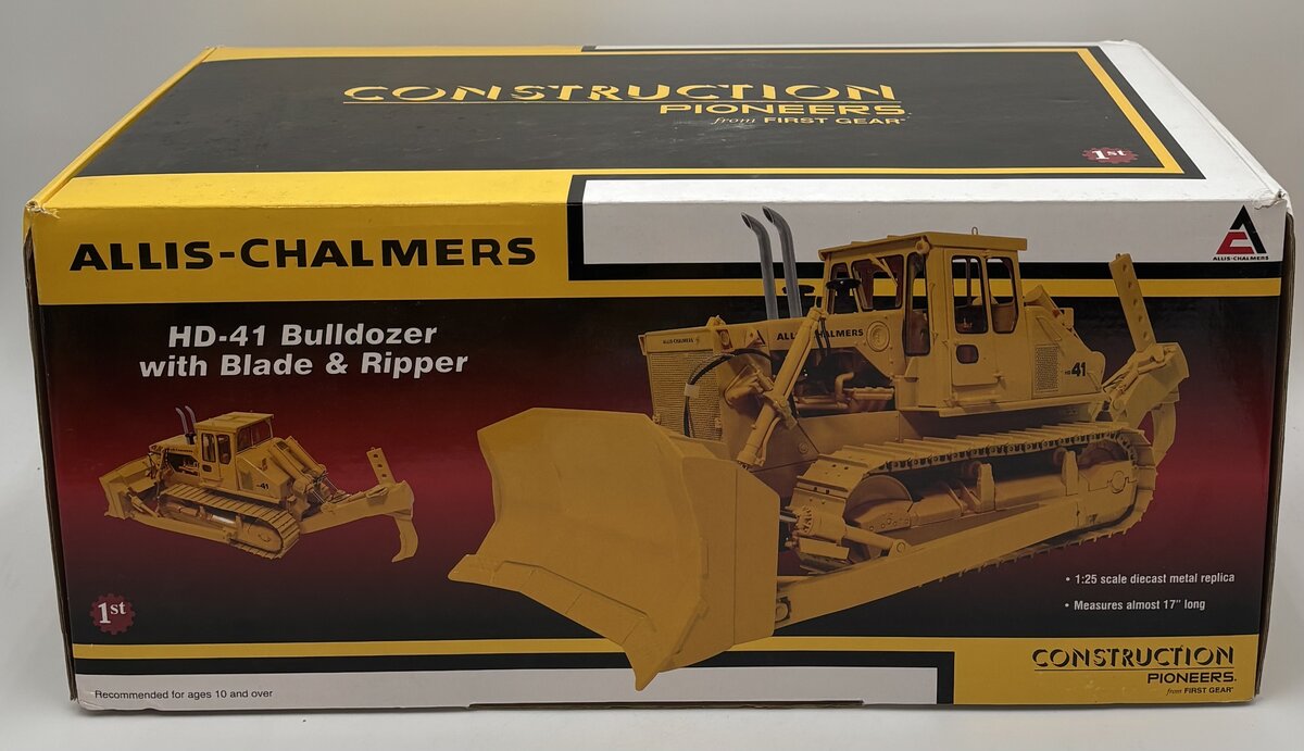 First Gear 40-0163 1:25 Diecast Allis-Chalmers HD-41 Bulldozer w/Blade & Ripper LN/Box