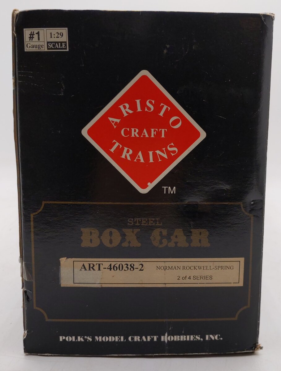 Aristo-Craft 46038-2 G Scale Norman Rockwell Spring Boxcar EX/Box
