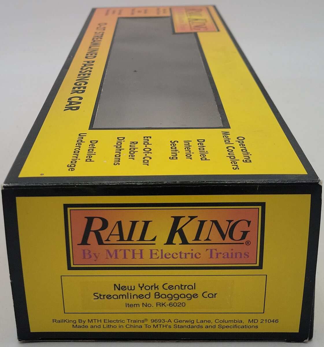MTH 30-6020 New York Central Streamlined Baggage Car #9152 LN/Box