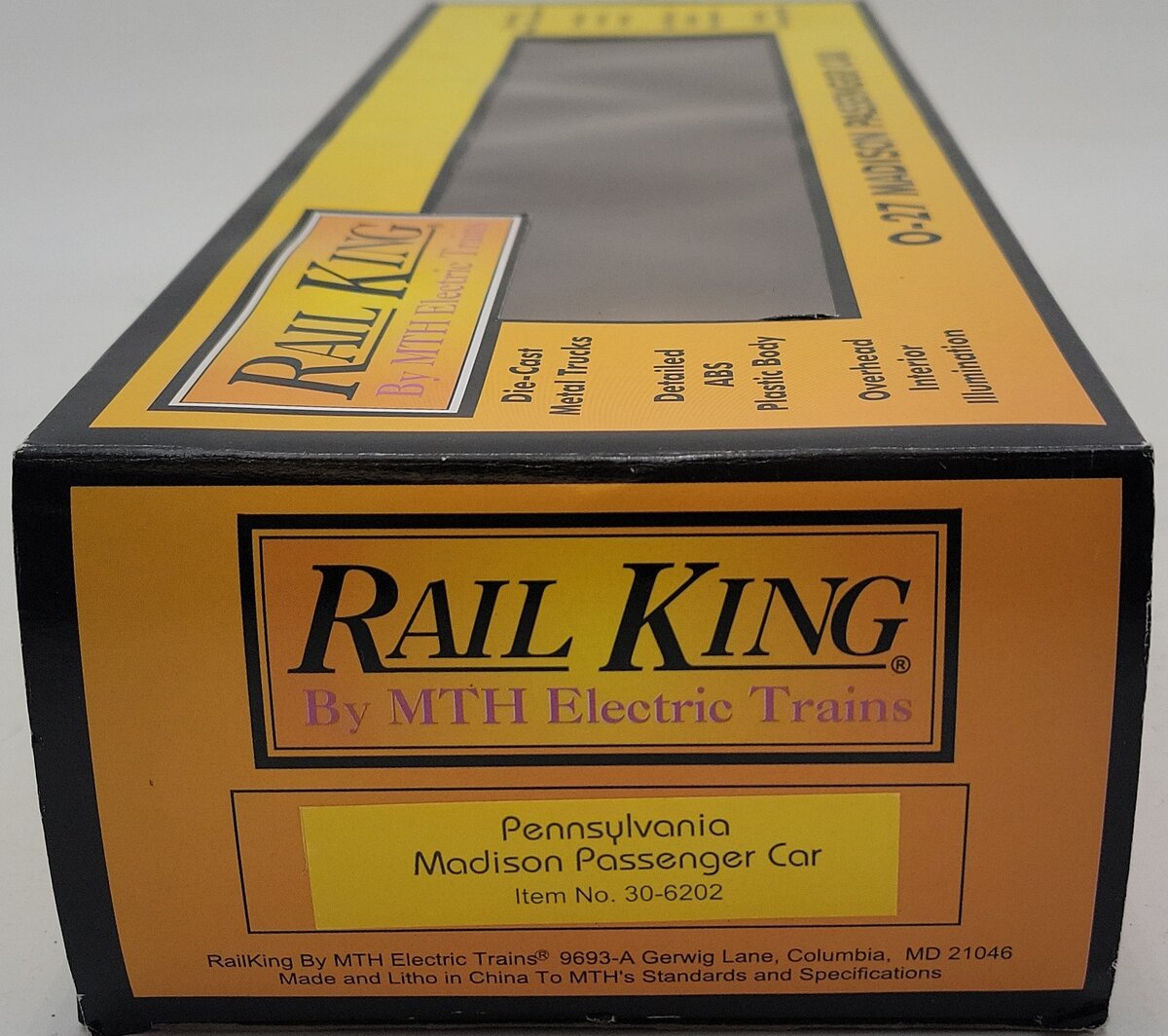 MTH 30-6202 O Pennsylvania Madison Coach Car #4363 LN/Box