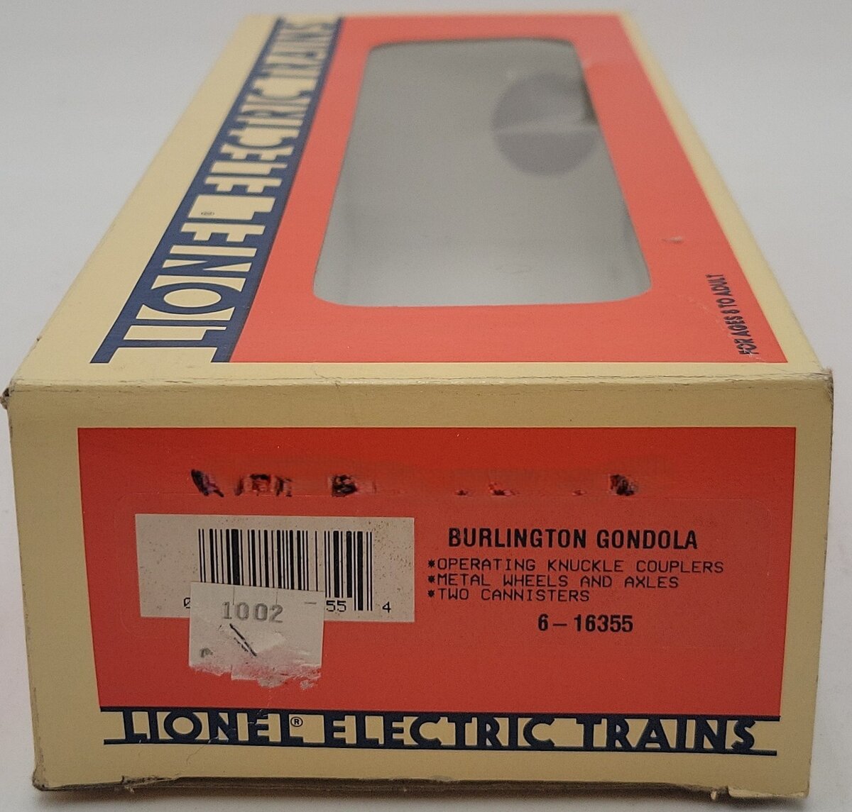Lionel 6-16355 O Gauge Burlington Gondola EX/Box