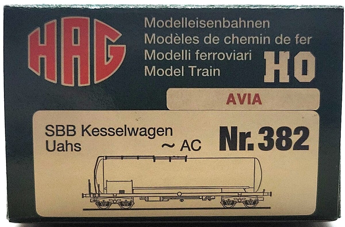 HAG 382 HO Scale SBB AVIA Tank Car LN/Box