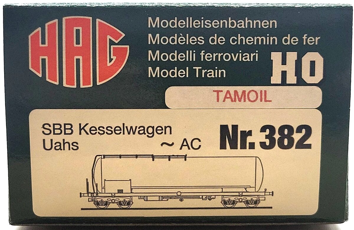 HAG 382 HO Scale SBB TAMOIL Tank Car LN/Box