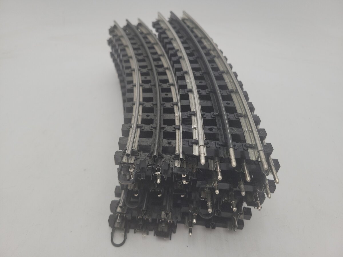K-Line O Gauge Supersnap Shadow Rail Curved Track Sections (11) VG