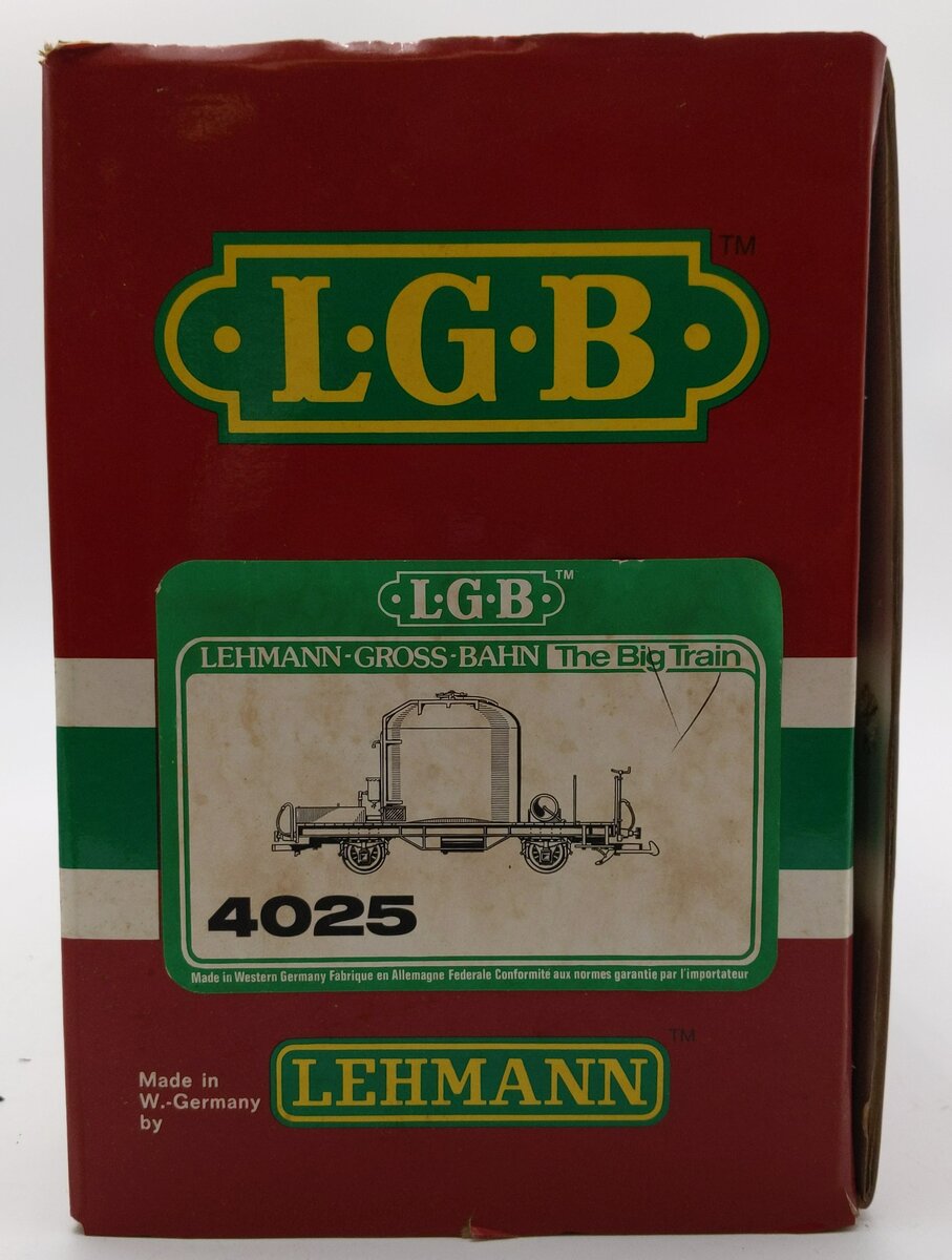 LGB 4025 G Scale RhB Tank Car #4025 EX/Box