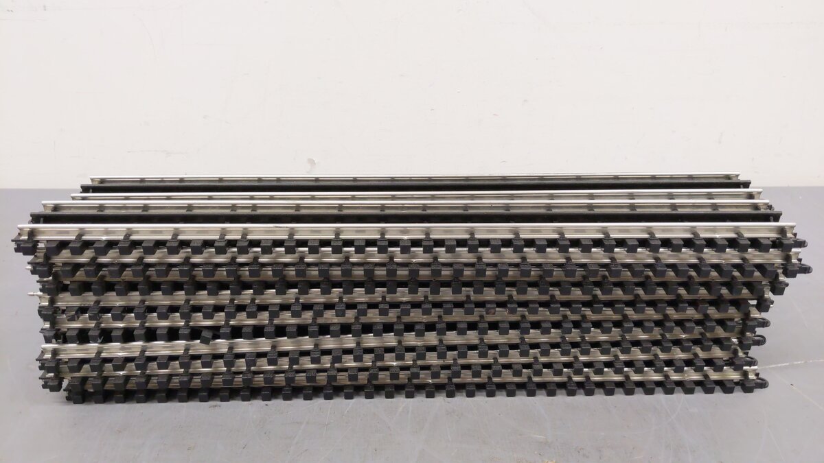 K-Line O Gauge 20" Supersnap Shadow Rail Straight Track Sections (16) EX