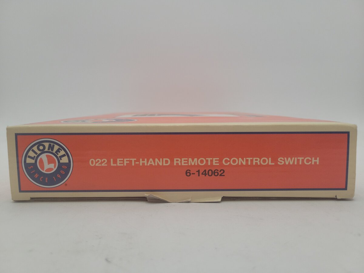 Lionel 6-14062 31" Remote-Control Left Hand Switch Turnout VG/Box
