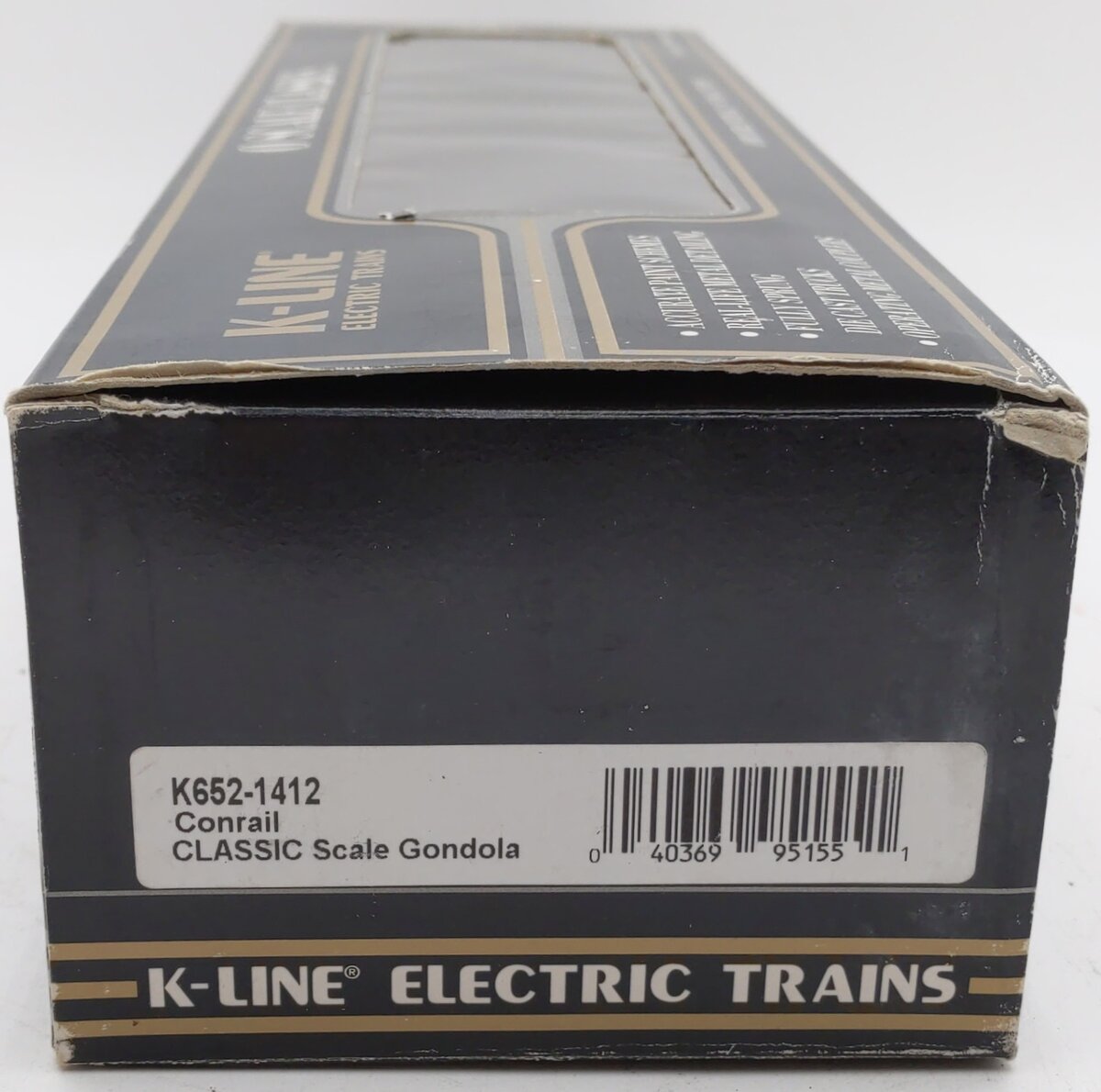 K-Line K652-1412 O Gauge Conrail Diecast Gondola with Scrap Load EX/Box
