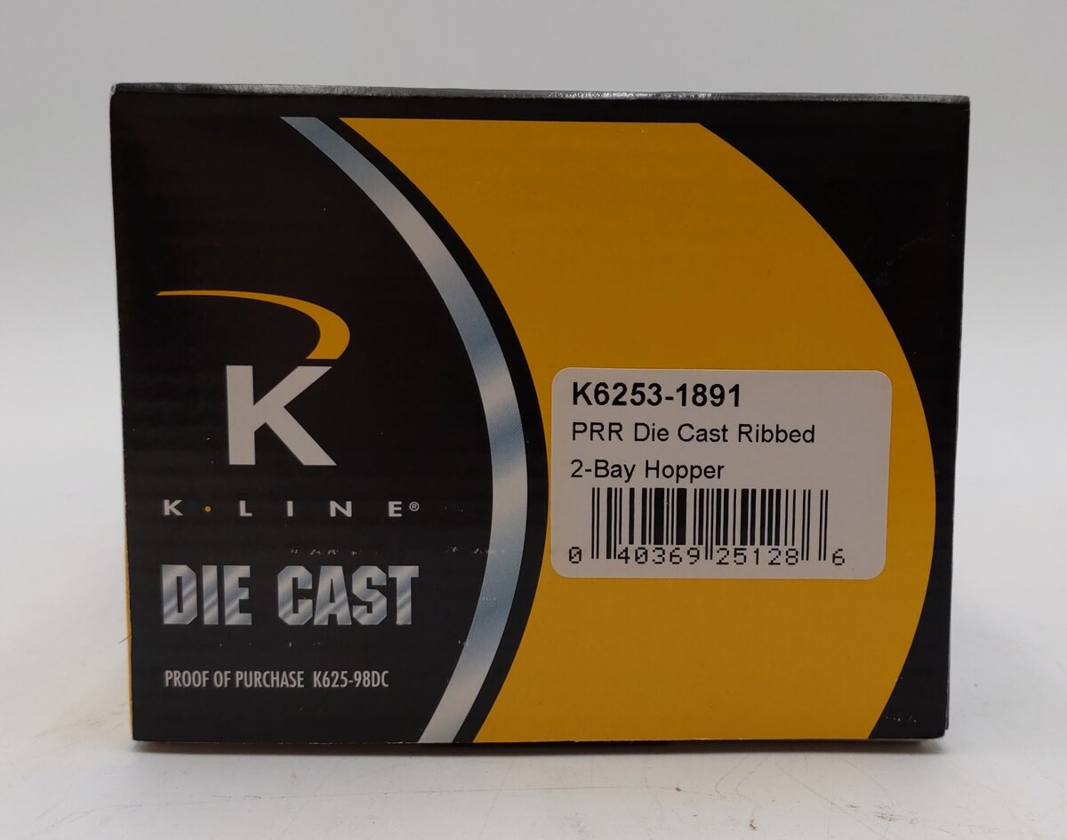 K-Line K6253-1891 Diecast Pennsylvania Ribbed 2-Bay Hopper #220391 LN/Box